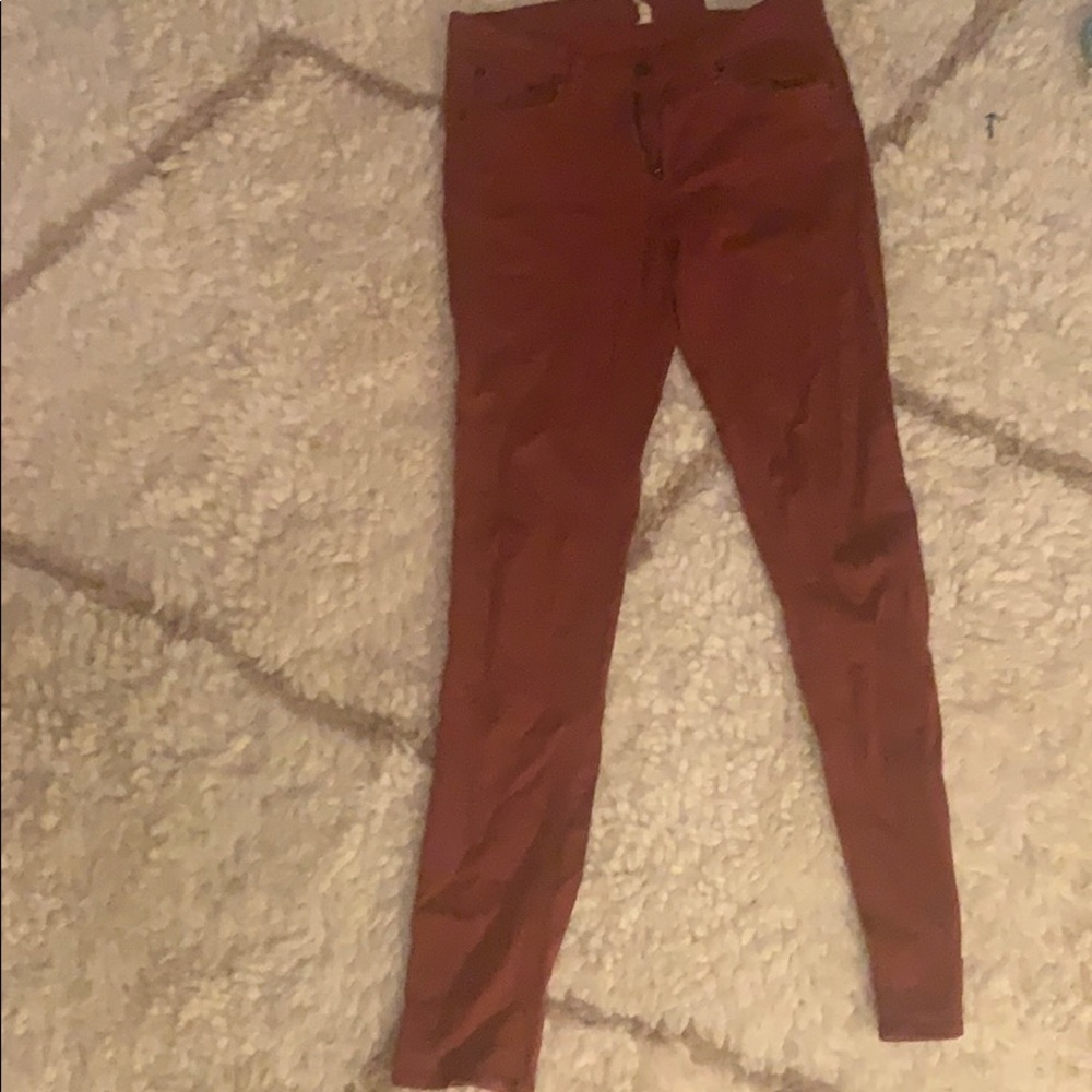 rag and bone skinny jeans in red!